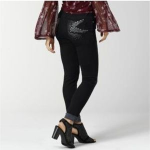 Rebel & Soul Embroidered, Jeweled Jeans